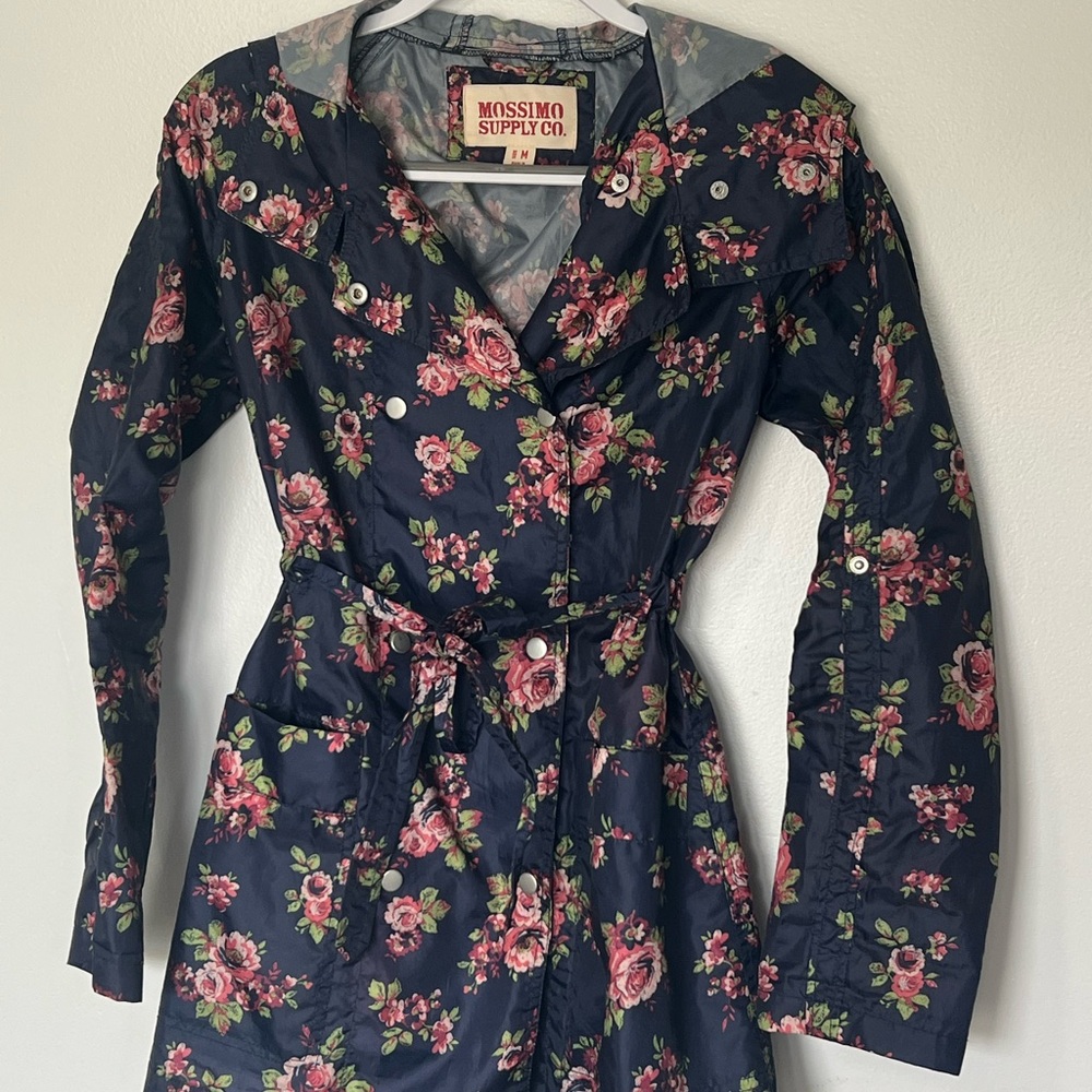 Mossimo Supply Co. Navy Floral Long Sleeve Dress